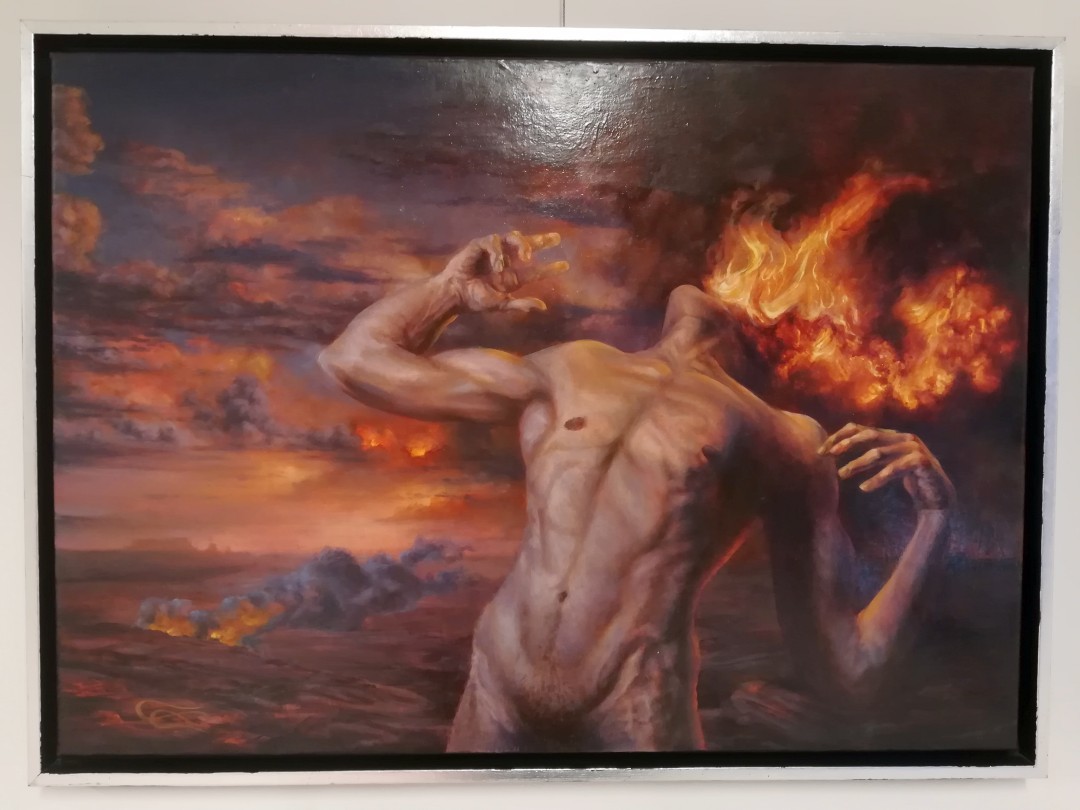 Leo Plaw (Australia) Burning Desire, 50x70 cm, olej na płótnie