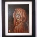 Christophe Vacher (USA) The Reader of Souls, 19x13,9 cm, akryl na płycie