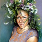 Wiesława Kurdek, „Flora – Karolina”, suchy pastel, 50x60 cm