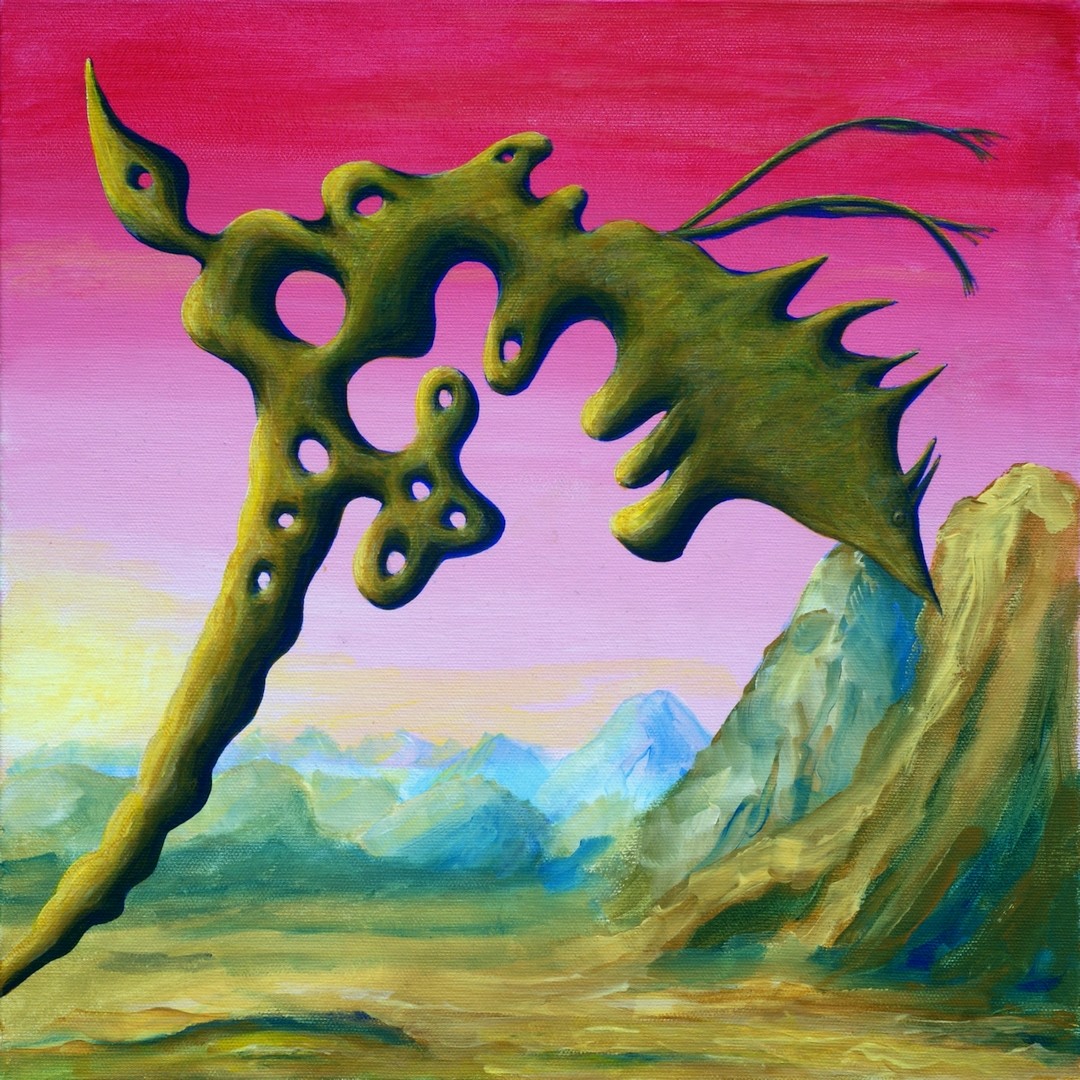 Dżinodziur pustynny - akryl na płótnie, 40x40 cm, 2019