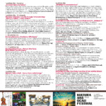 Strona informatora zawiera program wydarzeń od 1 do 4 października (m.in. wystawa fajansu, „Realny surrealizm”, Weekend Seniora z Kulturą, potańcówka oraz warsztaty florystyczne i ceramiczne). Poniżej umieszczono kolorowy pasek ze zdjęciami: plakat ze starym zegarem, profil młodej kobiety, archiwalne zdjęcie pracowników ANWILu oraz grafikę promocyjną festiwalu „Goniąc Kormorany”.